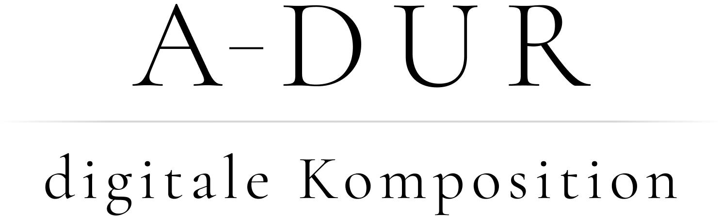 Logo von A-DUR. Digitale Komposition