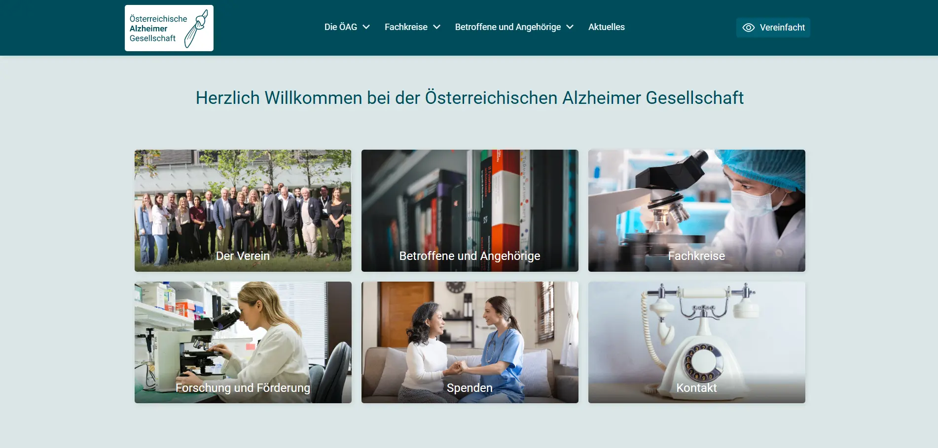 Barrierefreies Webdesign Wien: Österreichische Alzheimer Gesellschaft