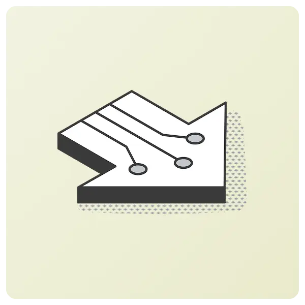 Pfeil mit Schaltkreisen