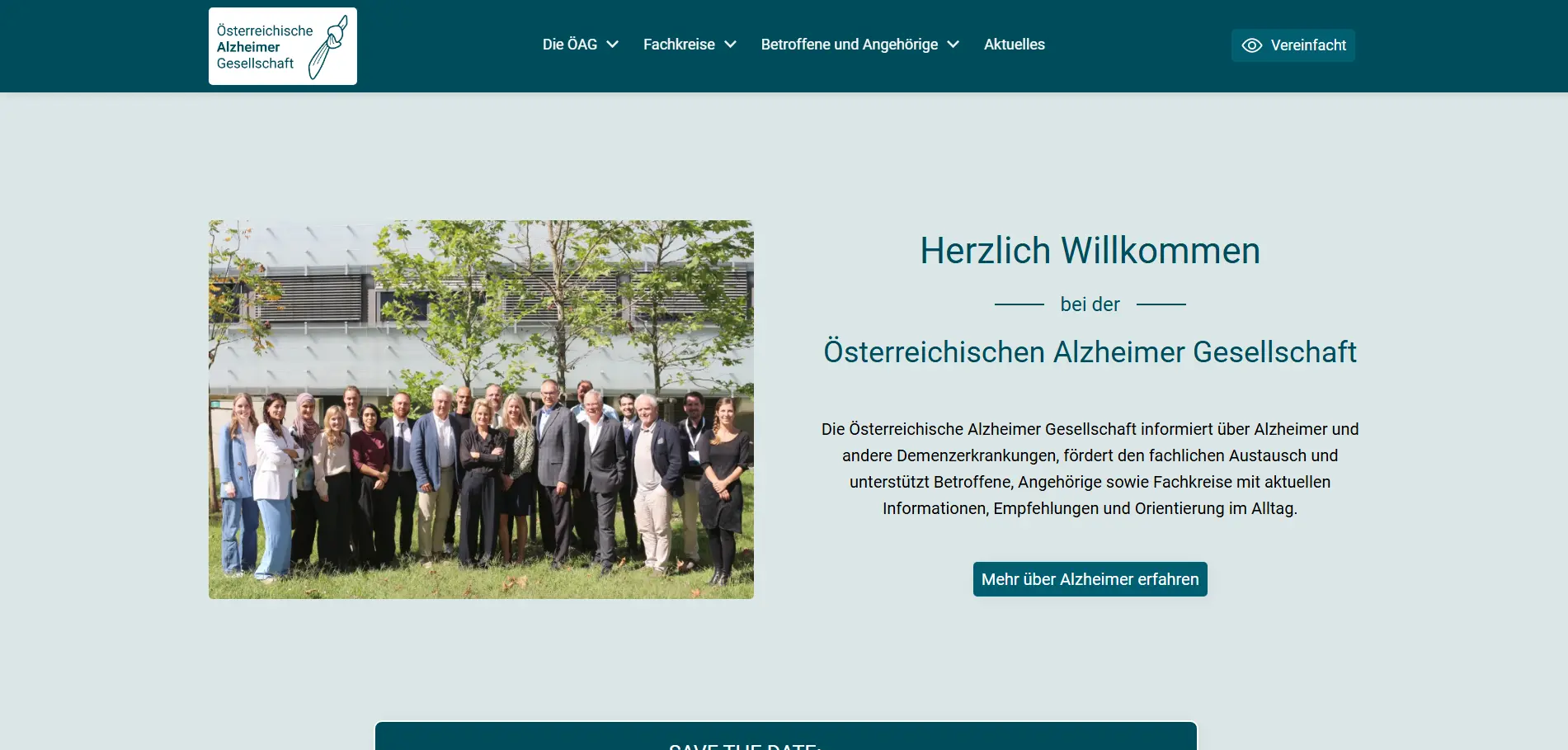 Website der Österreichischen Alzheimer Gesellschaft