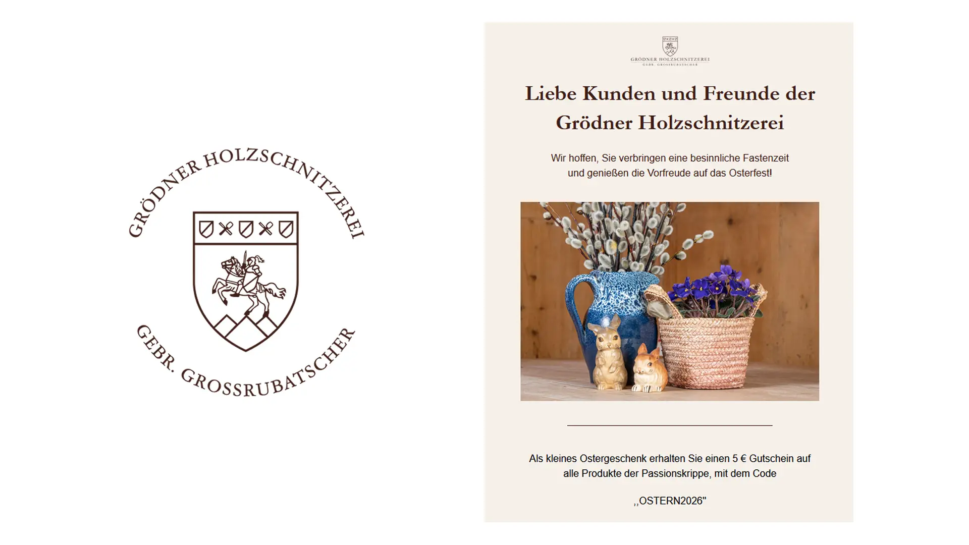 Newsletter der Grödner Holzschnitzerei